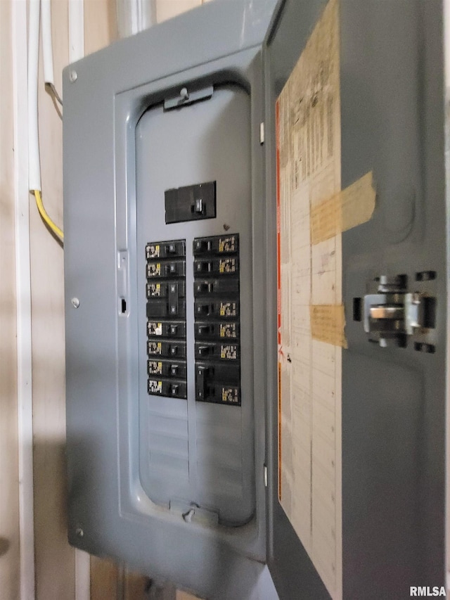 214 W 12th St, Flora, IL 62839 - utility room featuring electric panel