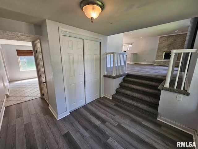2 Parker Dr, Mount Vernon, IL 62864 - stairway with wood finished floors and baseboards