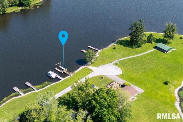 540 Kendall Ln, Marion, IL 62959 - aerial view of a large body of water
