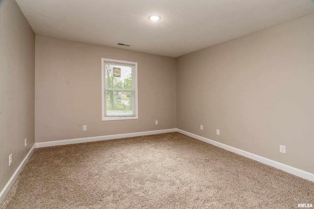 308 Prentice Ave, Carterville, IL 62918 - empty room featuring carpet flooring, baseboards, and recessed lighting