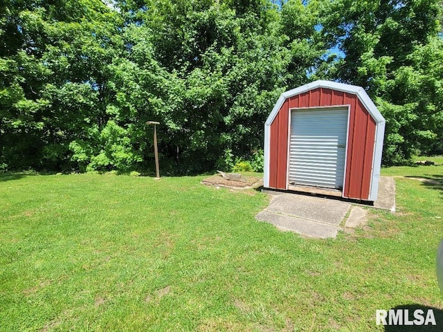 view of shed