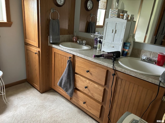 bathroom with vanity