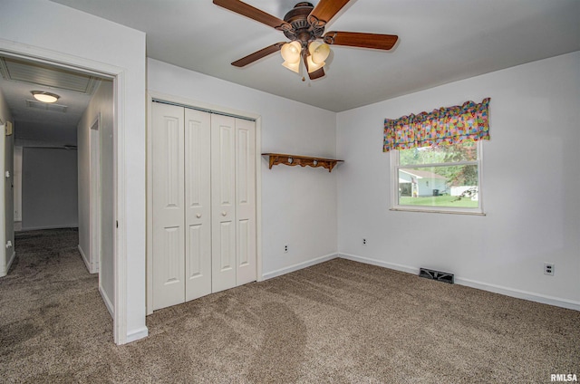 1103 W Boone St, Salem, IL 62881 - unfurnished bedroom featuring carpet, a closet, and baseboards