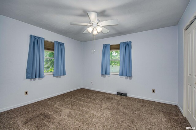 1103 W Boone St, Salem, IL 62881 - carpeted spare room featuring healthy amount of natural light, ceiling fan, and baseboards