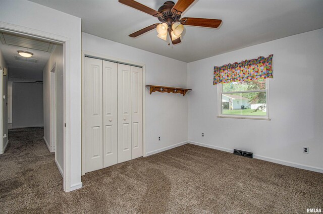 1103 W Boone St, Salem, IL 62881 - unfurnished bedroom featuring carpet flooring, a closet, and baseboards