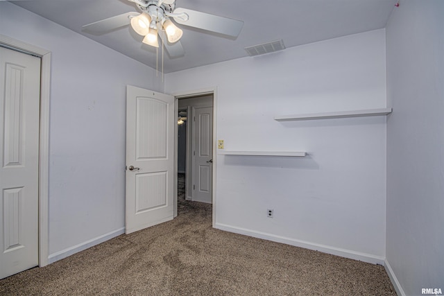 1103 W Boone St, Salem, IL 62881 - unfurnished bedroom featuring carpet floors, baseboards, and a ceiling fan