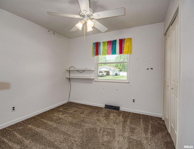 1103 W Boone St, Salem, IL 62881 - carpeted spare room with a ceiling fan and baseboards