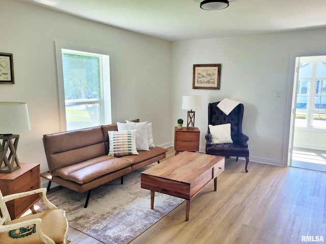 901 Catherine St, Metropolis, IL 62960 - living room featuring light wood-style floors and baseboards