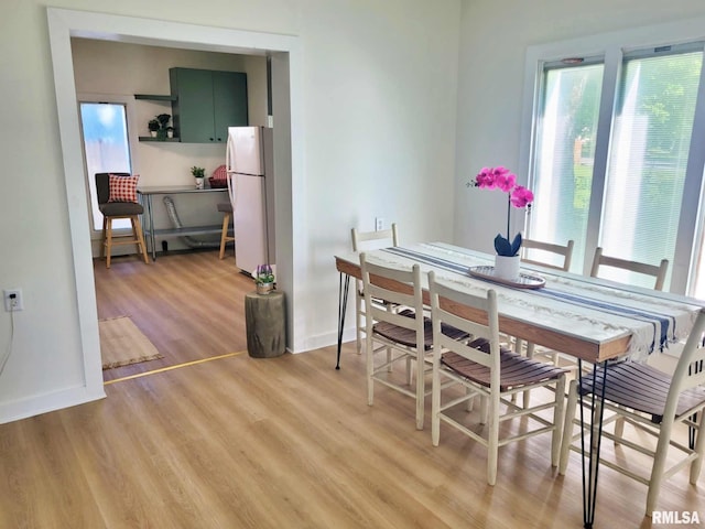 901 Catherine St, Metropolis, IL 62960 - dining room with light wood-style flooring and baseboards