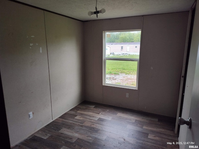 2709 Queens Ave, Odin, IL 62870 - empty room featuring wood finished floors and a textured ceiling