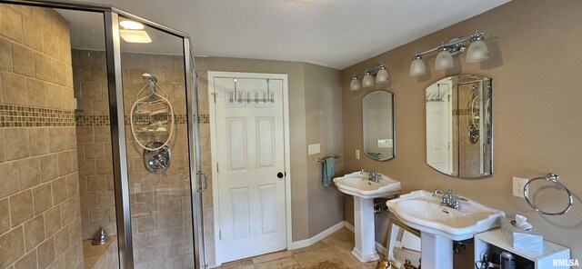 1608 W Briarwood Dr, Carbondale, IL 62901 - bathroom featuring a shower stall and baseboards