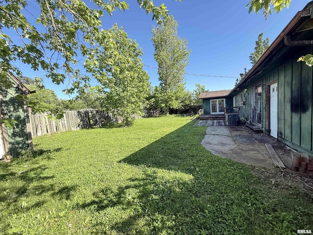 102 Stable Dr, Carterville, IL 62918 - view of yard with central AC and a patio area
