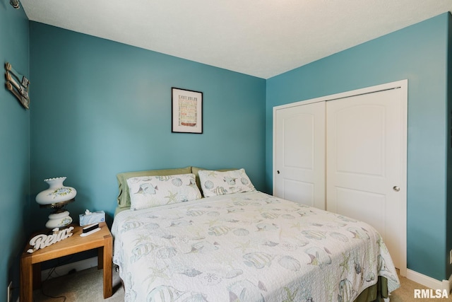 11782 Driftwood Dr, Marion, IL 62959 - carpeted bedroom with a closet and baseboards