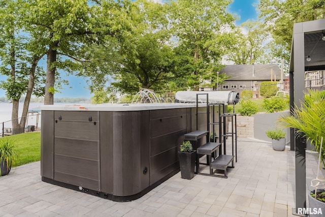 11782 Driftwood Dr, Marion, IL 62959 - view of patio / terrace with a hot tub and area for grilling