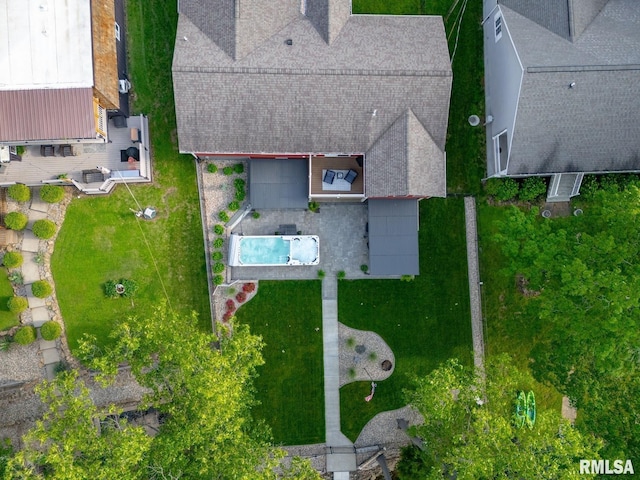 11782 Driftwood Dr, Marion, IL 62959 - view from above of property with a pool