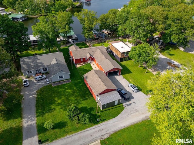 11782 Driftwood Dr, Marion, IL 62959 - aerial view of residential area featuring a large body of water