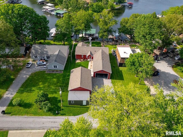 11782 Driftwood Dr, Marion, IL 62959 - aerial view of residential area with a large body of water
