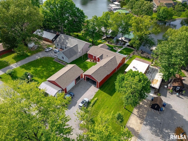 11782 Driftwood Dr, Marion, IL 62959 - aerial view of residential area featuring a large body of water