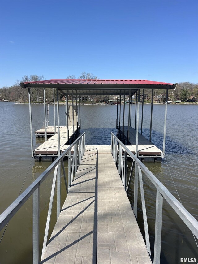 11782 Driftwood Dr, Marion, IL 62959 - dock area featuring a water view