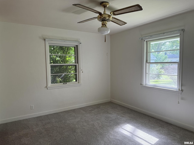 19 Park Ln, Centralia, IL 62801 - carpeted spare room featuring baseboards and ceiling fan
