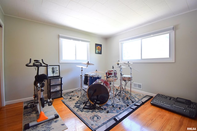 2704 Jamison Blvd, Mount Vernon, IL 62864 - game room with wood finished floors, ornamental molding, and baseboards