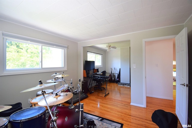 2704 Jamison Blvd, Mount Vernon, IL 62864 - home office with wood finished floors and ceiling fan
