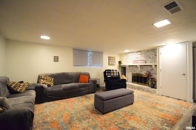 2704 Jamison Blvd, Mount Vernon, IL 62864 - living room featuring a fireplace
