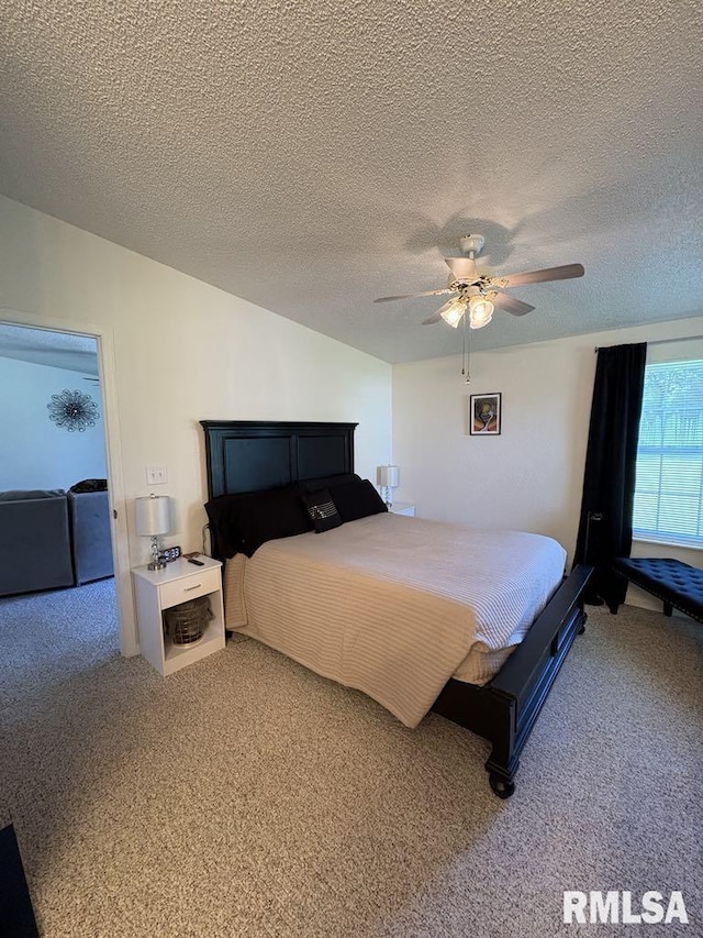 17227 Number 9 Blacktop Blacktop, West Frankfort, IL 62896 - carpeted bedroom featuring a ceiling fan and a textured ceiling