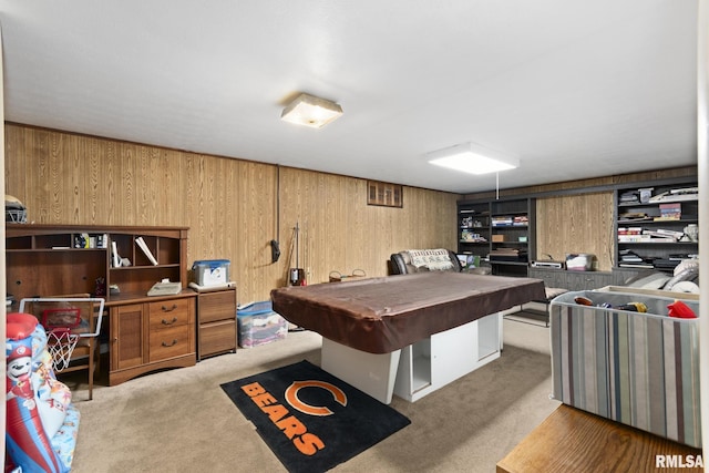 49 Jon St, Metropolis, IL 62960 - playroom with carpet flooring, billiards, and wooden walls
