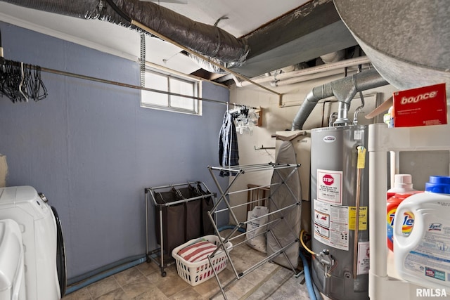 49 Jon St, Metropolis, IL 62960 - utilities with water heater and washer and dryer