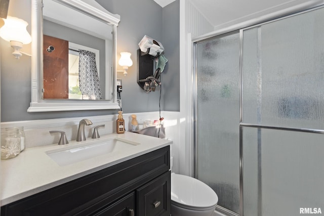 49 Jon St, Metropolis, IL 62960 - full bath with vanity, a stall shower, and toilet