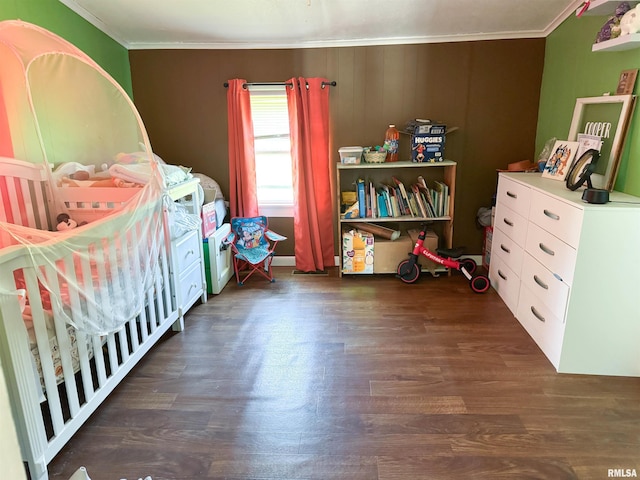 135 Walnut St, Alto Pass, IL 62905 - bedroom with ornamental molding and wood finished floors