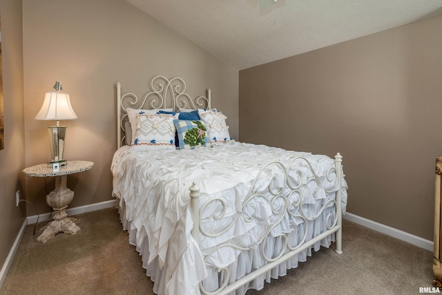 1302 Collins Ln, Marion, IL 62959 - bedroom featuring carpet, baseboards, and vaulted ceiling