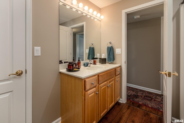 1302 Collins Ln, Marion, IL 62959 - bathroom with vanity and wood finished floors