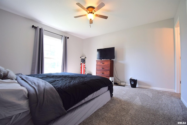3100 Mulberry Ave, Mount Vernon, IL 62864 - carpeted bedroom featuring a ceiling fan and baseboards