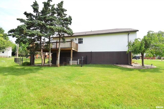 3100 Mulberry Ave, Mount Vernon, IL 62864 - rear view of house featuring a deck and central air condition unit