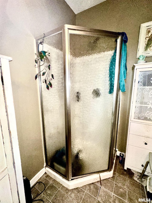 1105 N Maple St, Carterville, IL 62918 - bathroom featuring a stall shower and tile patterned floors