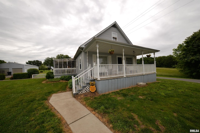 12522 N Dartmouth Ln, Mount Vernon, IL 62864 - view of front of property featuring covered porch and a front yard