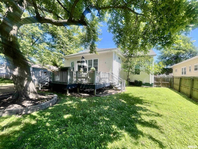212 E 3rd St, Metropolis, IL 62960 - rear view of property featuring a deck
