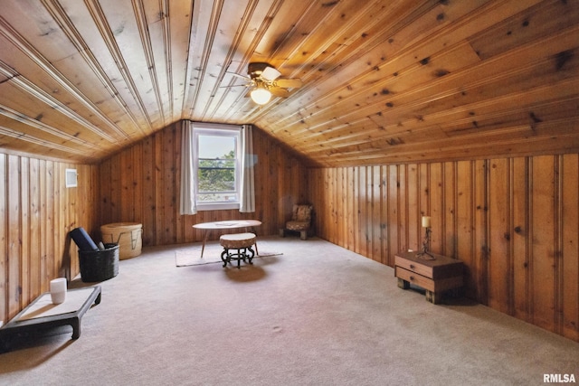 1300 S Duncan St, Marion, IL 62959 - bonus room with carpet floors, lofted ceiling, and wooden walls