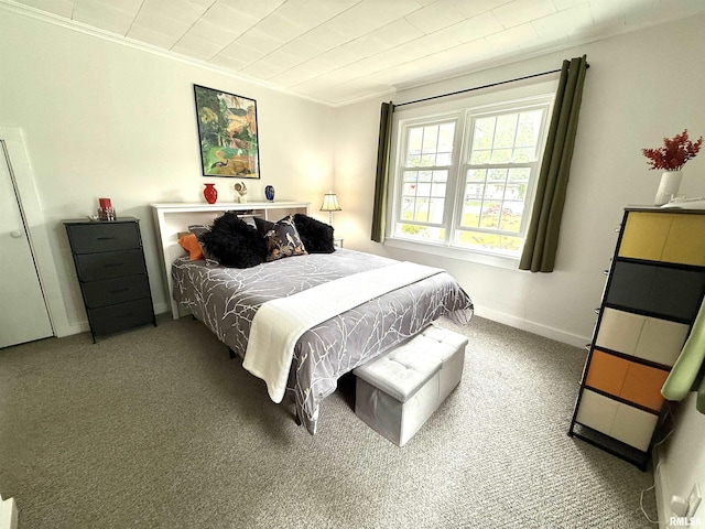 1300 S Duncan St, Marion, IL 62959 - bedroom with carpet, ornamental molding, and baseboards
