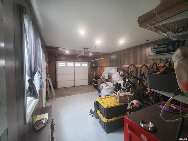 614 S Skyline Dr, Carbondale, IL 62901 - garage featuring wood walls