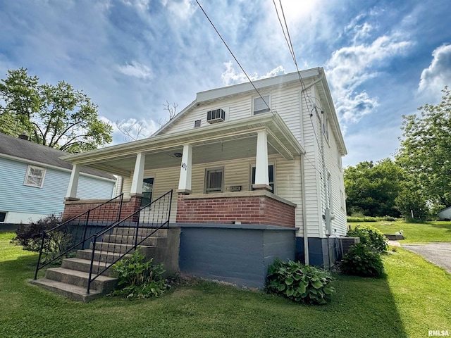 101 Nile St, Anna, IL 62906 - view of front of home with a front lawn, covered porch, and stairs