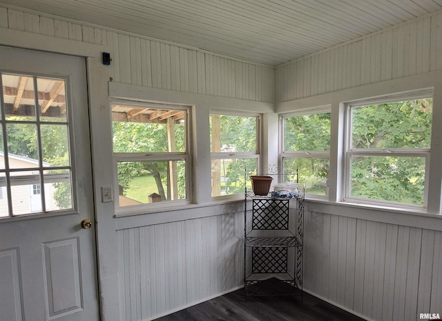 704 S Washington St, Mcleansboro, IL 62859 - sunroom featuring wooden walls and wood finished floors