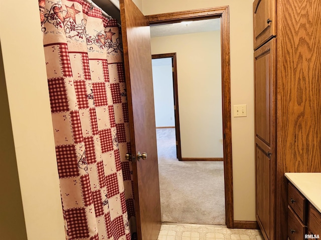 3685 Lick Creek Rd, Anna, IL 62906 - corridor featuring baseboards and light colored carpet