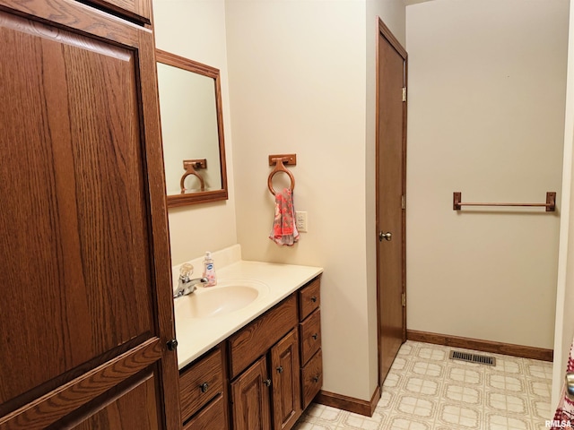 3685 Lick Creek Rd, Anna, IL 62906 - bathroom featuring vanity, tile patterned floors, and baseboards