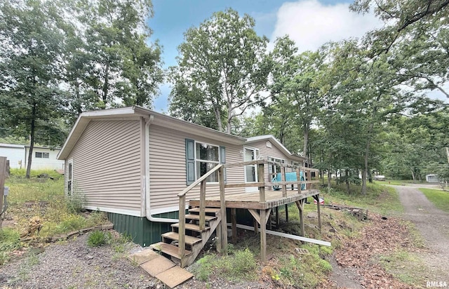 45 White Sands Rd, Creal Springs, IL 62922 - view of side of property featuring a deck