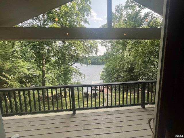 1150 Lakeview Dr, Creal Springs, IL 62922 - deck featuring a water view
