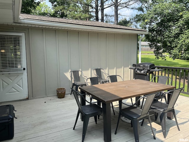1150 Lakeview Dr, Creal Springs, IL 62922 - wooden deck featuring outdoor dining space and area for grilling