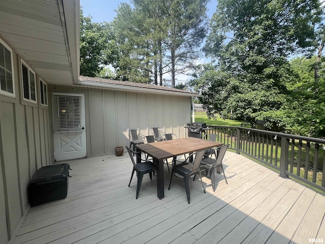 1150 Lakeview Dr, Creal Springs, IL 62922 - deck featuring outdoor dining space and a grill